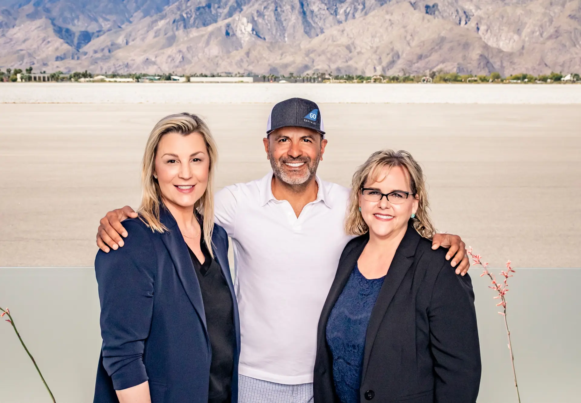 Kavous Gitibin, co-founder of Go Rentals, together with two executives of the best car rental company in the US.